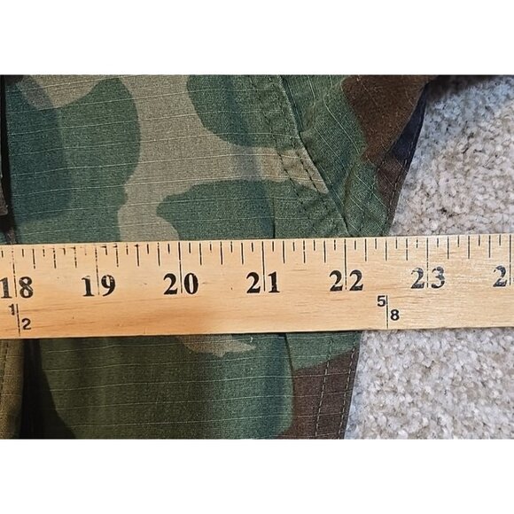 OOAK Upcycle Military Camo Jacket The Doors Rock Music Graphic Tee Boyfriend ML - Picture 7 of 10